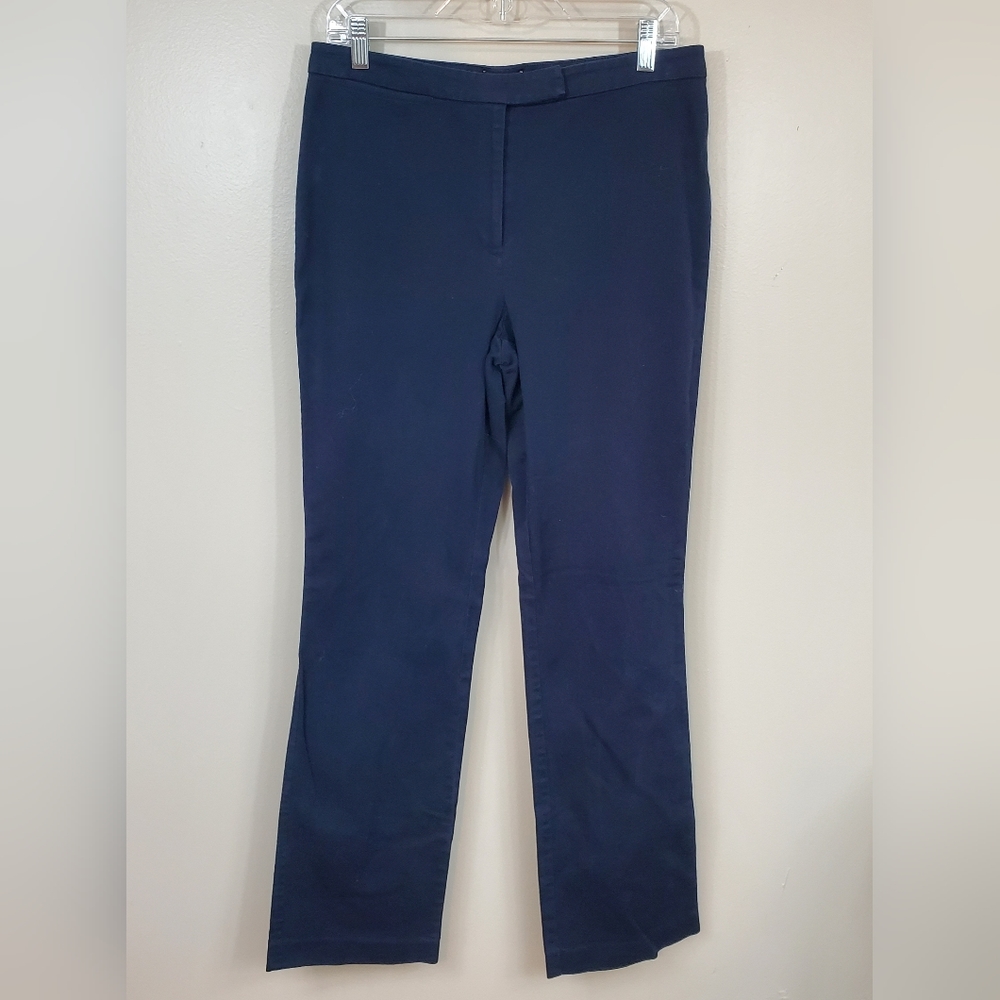 New York & Company Women's Navy Flat Front Pants